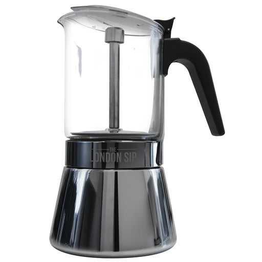 The London Sip Glass Stovetop Espresso Coffee Maker 9 Cup
