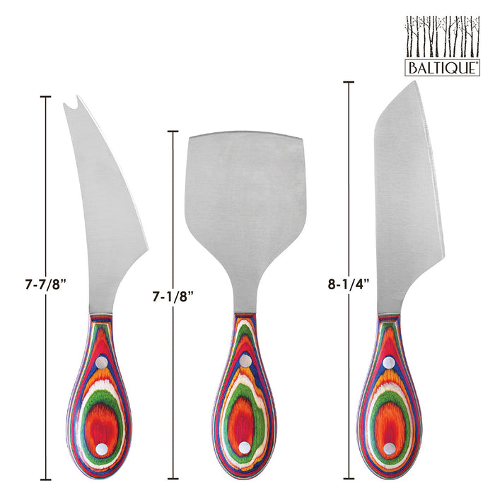Totally Bamboo Baltique Marrakesh Collection 3-Piece Cheese Knife Set