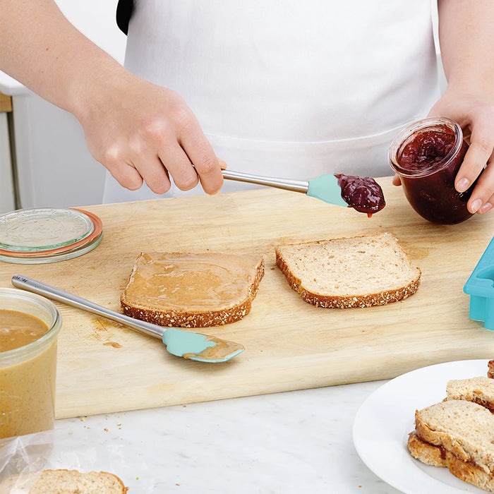 Tovolo Flex-Core Mini Spatula & Spoonula Set Aqua