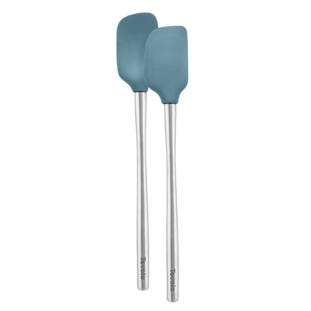 Tovolo Flex-Core Mini Spatula & Spoonula Set Blue Slate