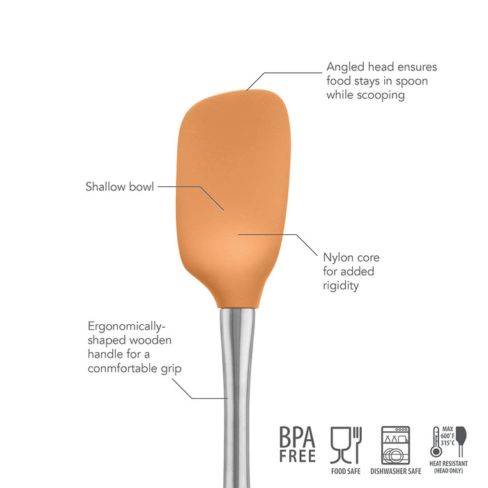 Tovolo Flex-Core Spoonula with Stainless Steel Handle Apricot