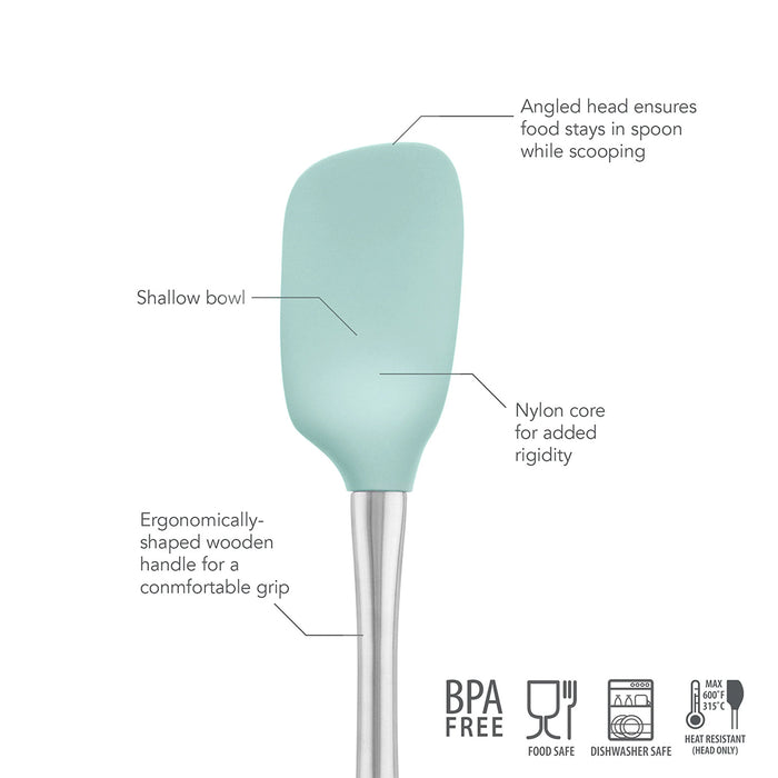 Tovolo Flex-Core Spoonula with Stainless Steel Handle Aqua