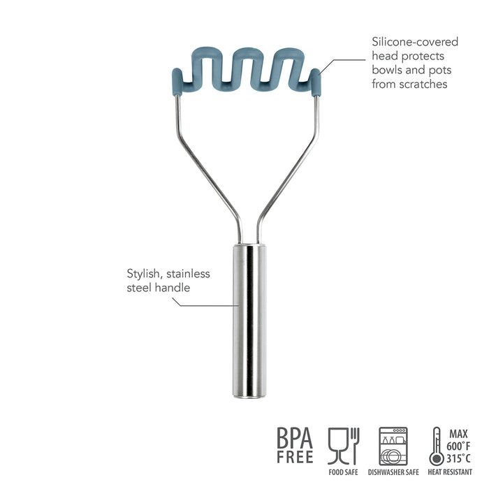 Tovolo Silicone Potato Masher Blue Slate
