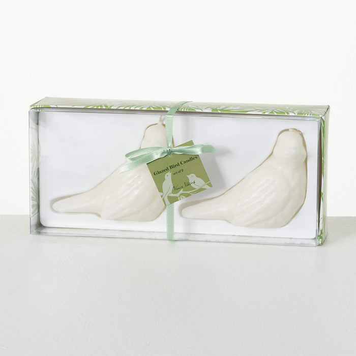 Vance Kittira Glazed Bird Candles, Set of 2