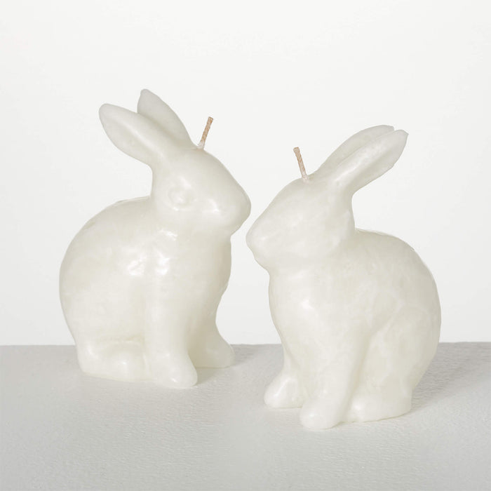 Vance Kittira Glazed Rabbit Candles, Set of 2