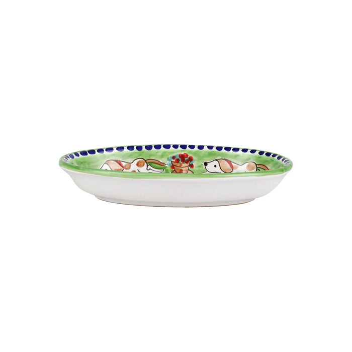 Vietri Campagna Cane Small Oval Tray