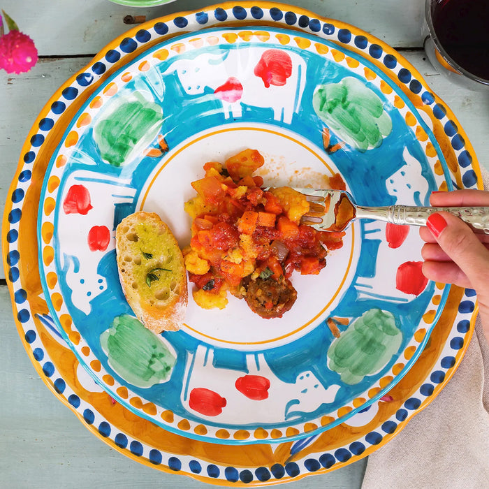 Vietri Campagna Mucca Salad Plate