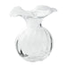 Vietri Hibiscus Glass Clear Small Fluted Vase