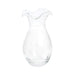 Vietri Hibiscus Glass Clear Vertical Small Fluted Vase
