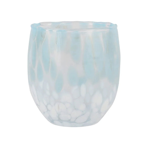 Vietri Nuvola Light Blue and White Double Old Fashioned