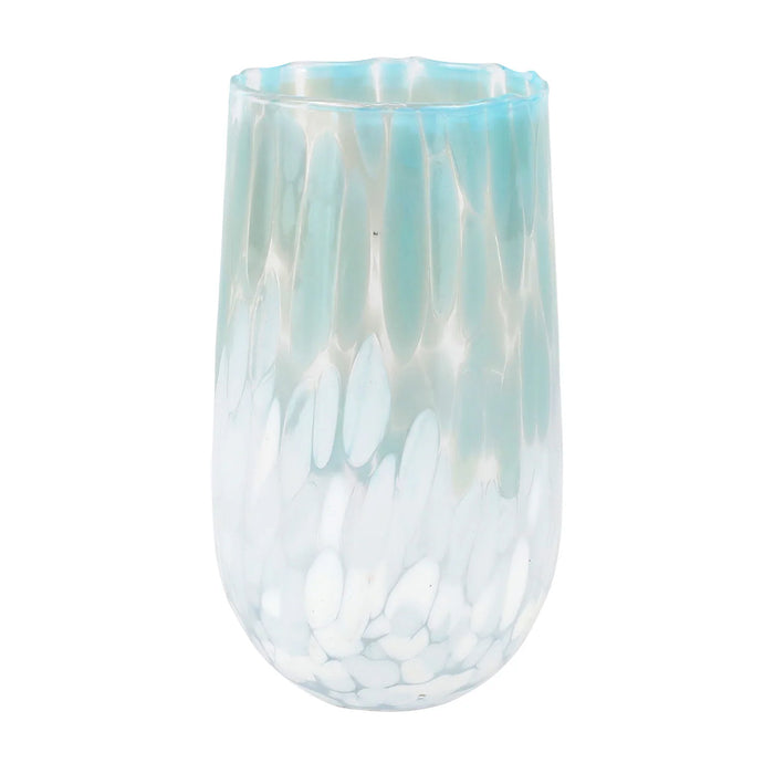 Vietri Nuvola Light Blue and White High Ball