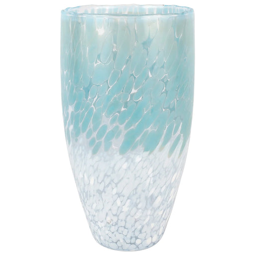 Vietri Nuvola Light Blue and White Tall Vase