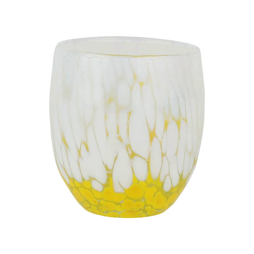 Vietri Nuvola White and Yellow Double Old Fashioned