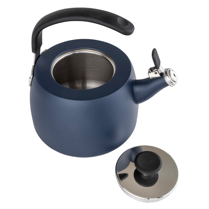 Viking 2.6 Qt Stainless Steel Modern Teakettle w/ 3-Ply Base Slate Blue