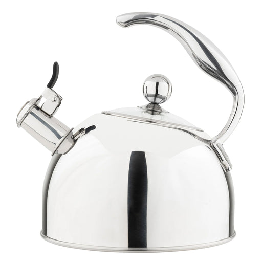 Viking 2.6 Qt Mirrored Stainless Steel Whistling Kettle with 3-Ply Base