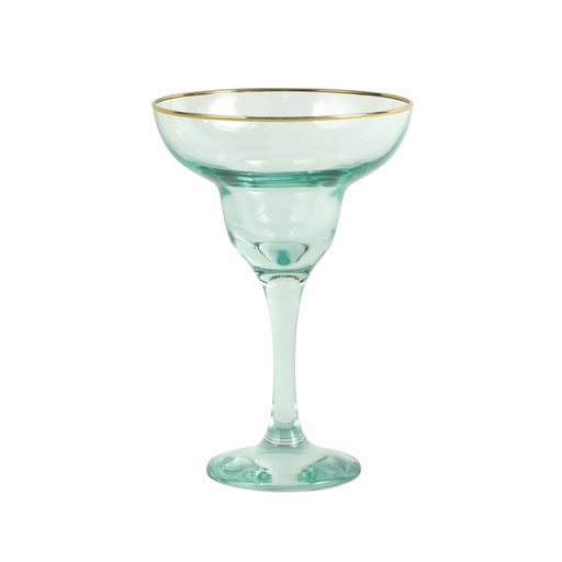 Viva By Vietri Rainbow Margarita Glass in Green