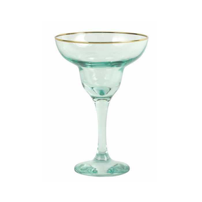 Viva By Vietri Rainbow Margarita Glass in Green