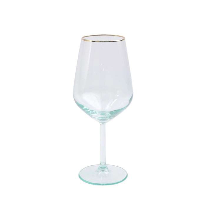 Viva By Vietri Rainbow Wine Glass in Green