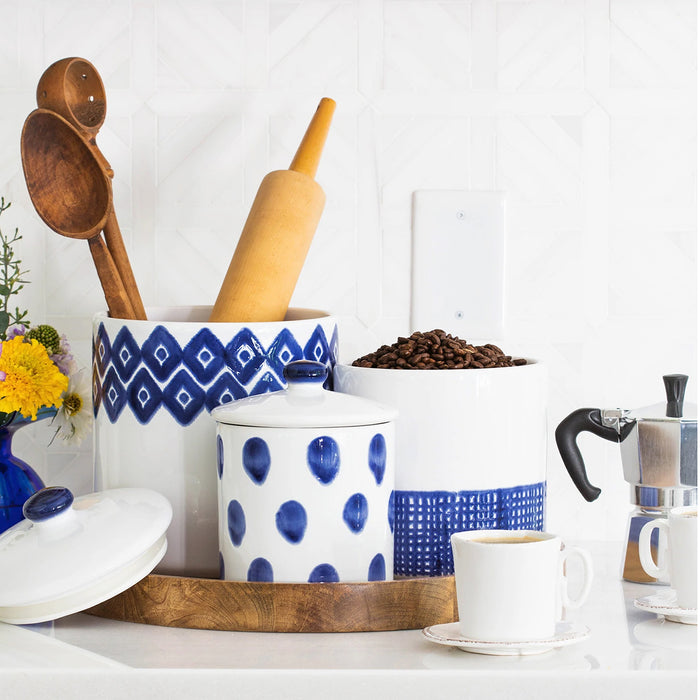 Viva By Vietri Santorini Dot Small Canister