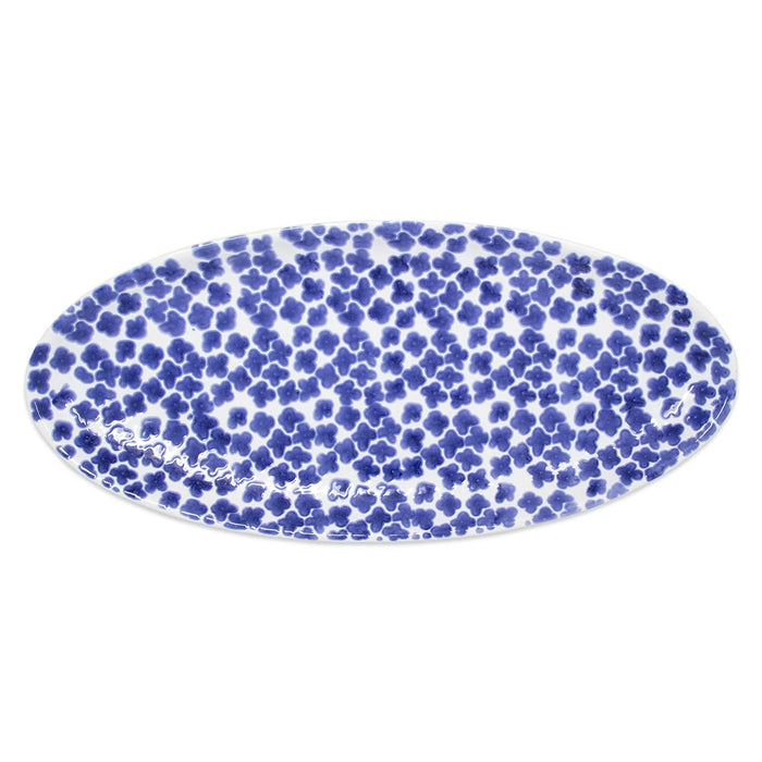 Viva By Vietri Santorini Flower Narrow Oval Platter