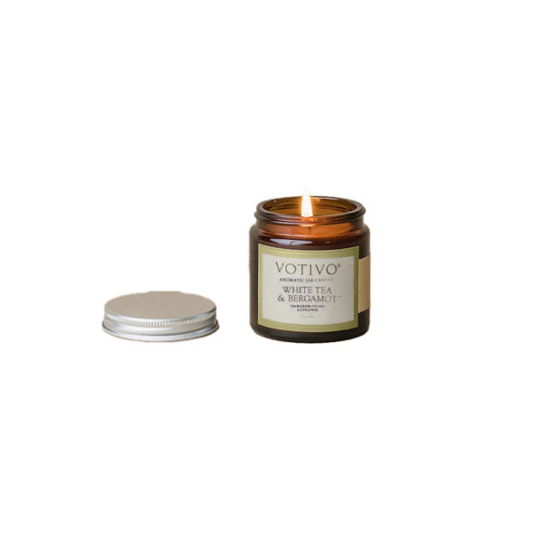 Votivo White Tea & Bergamot 2.8 oz Aromatic Jar Candle