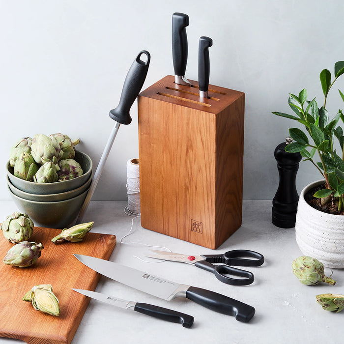 Zwilling Four Star Forged 7  Piece Upright Knife Block Set