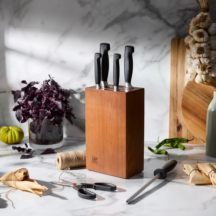 Zwilling Four Star Forged 7  Piece Upright Knife Block Set