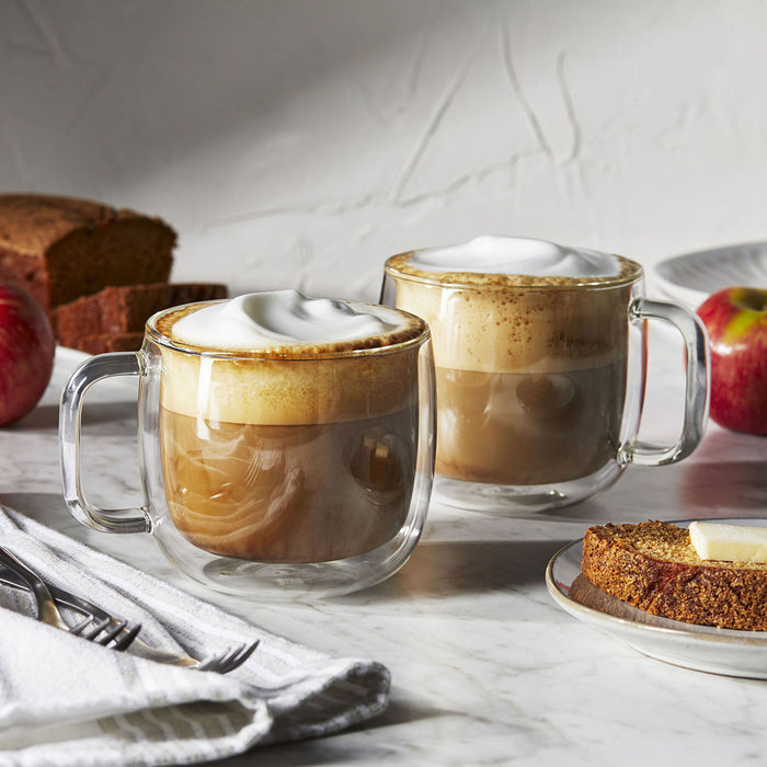Zwilling Sorrento Plus 2 Pc Cappuccino Double Wall Glass Mug Set