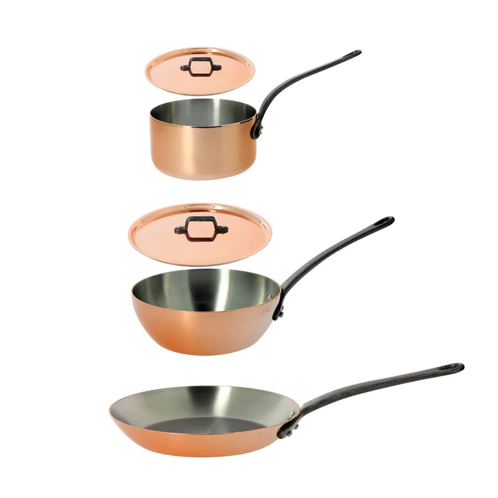 de Buyer Inocuivre Tradition 5 Pc Copper Cookware Set