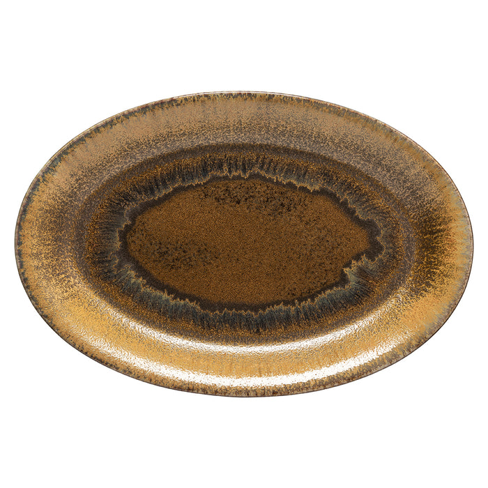 Casafina Poterie Oval Platter in Mocha Latte