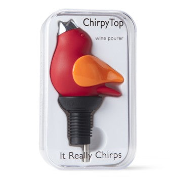Chirpy Top Wine Pourer in Red