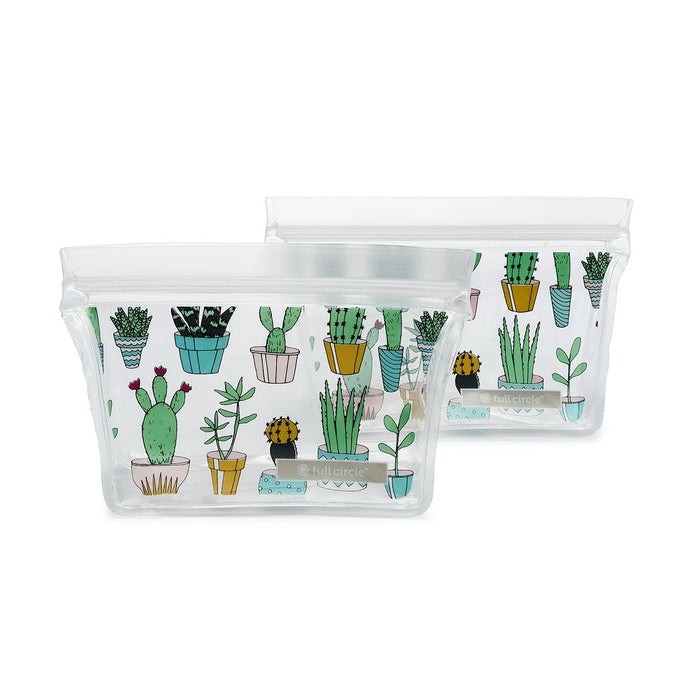 Full Circle Cactus Party Ziptuck Reusable Snack Bags