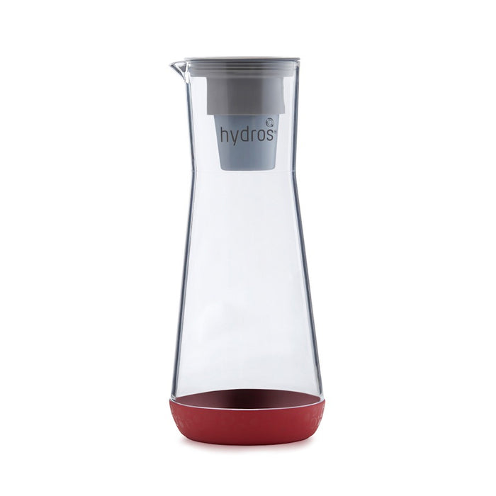 Hydros 40oz Water Filter Carafe in Red