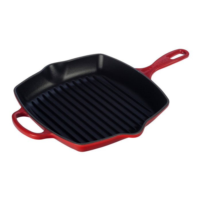 Le Creuset Enameled Cast Iron Signature Red Square Skillet Grill