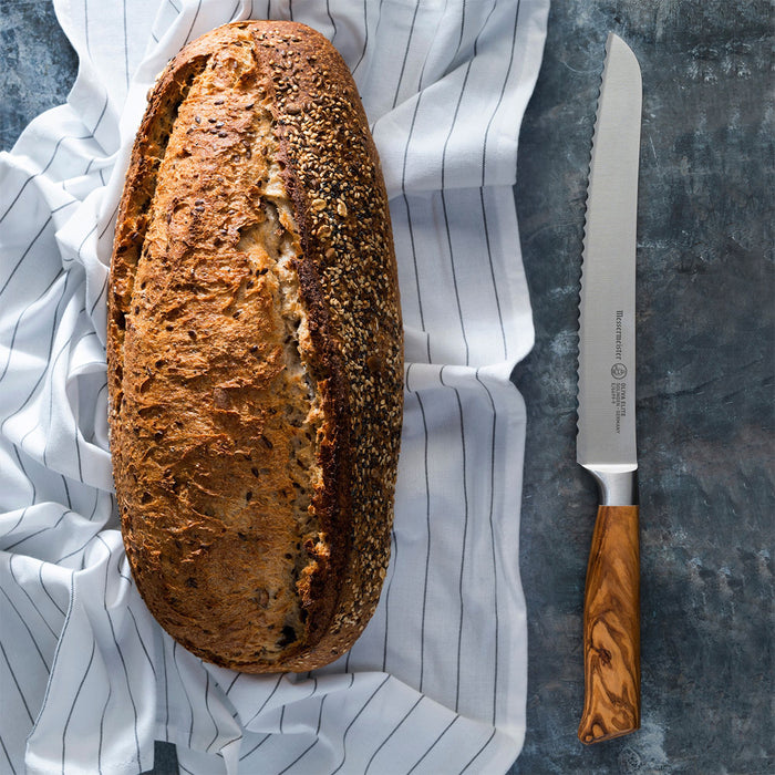 Messermeister Oliva Elite Forged 9" Scalloped Bread Knife