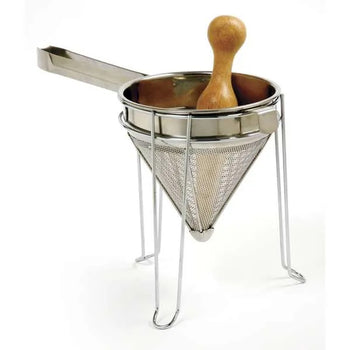 Norpro Stainless Steel Chinois with Wood Pestle and Stand