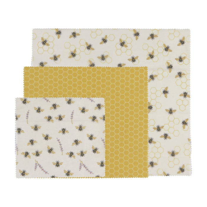 Now Designs Beeswax Wrap Set of 3 Bees Design