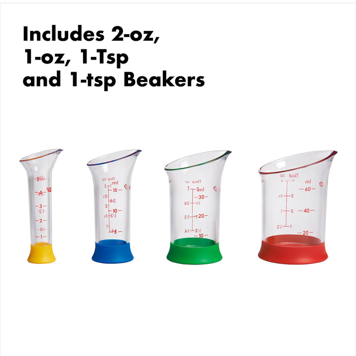 OXO Good Grips 4 Piece Mini Measuring Beakers Set — Las Cosas Kitchen Shoppe