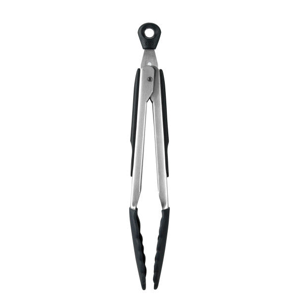 OXO Good Grips Kitchen Tongs, Locking, Stainless Steel/Black, 9-In.