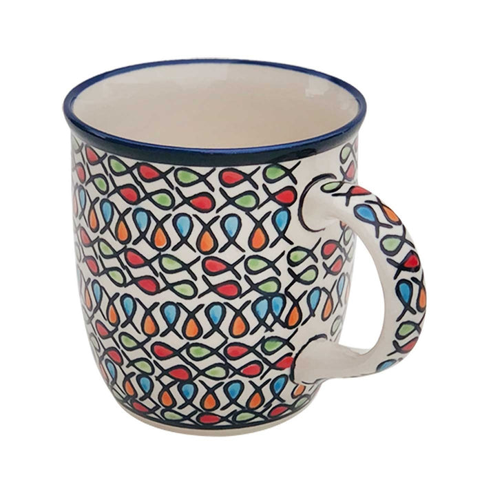 Polish Pottery 12 oz Stoneware Mug Color Me Love