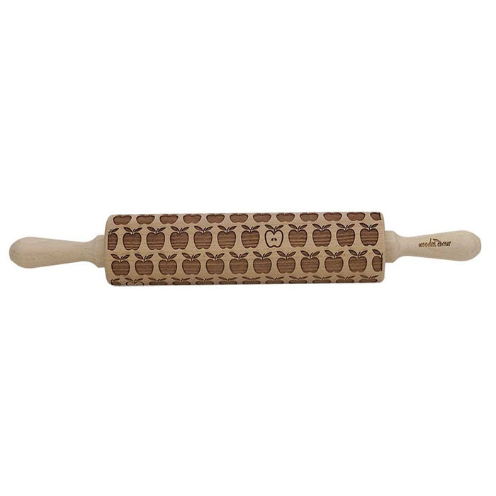 Pottery Avenue 10" Embossing Rolling Pin Apple Pie