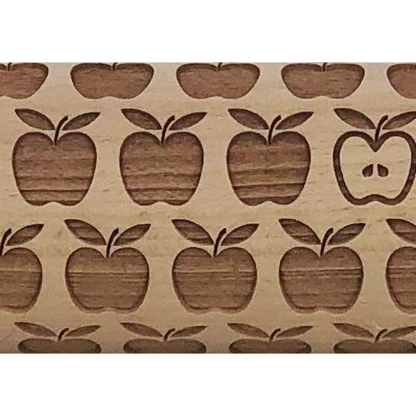 Pottery Avenue 10" Embossing Rolling Pin Apple Pie