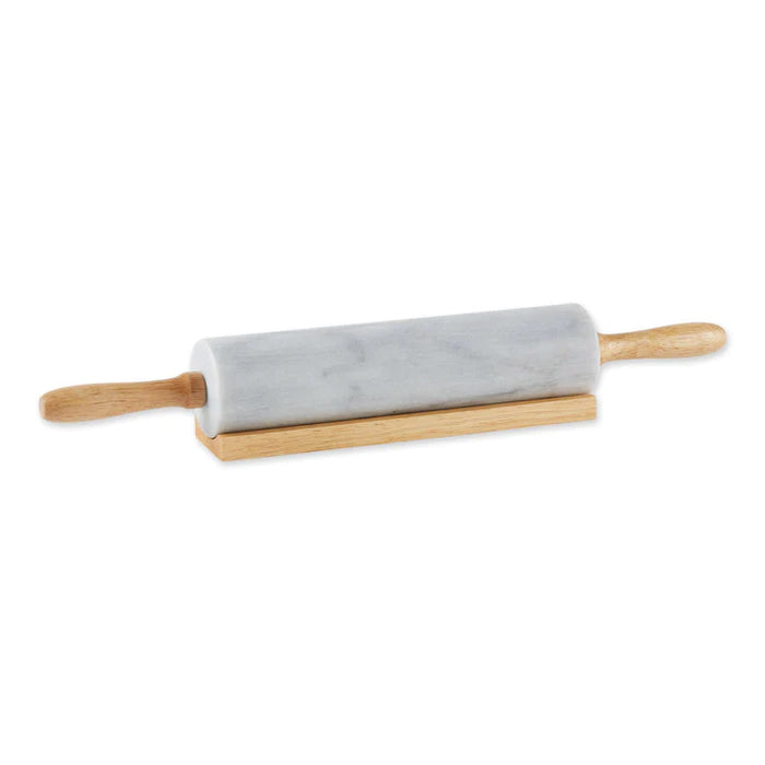 RSVP International White Marble Rolling Pin & Stand
