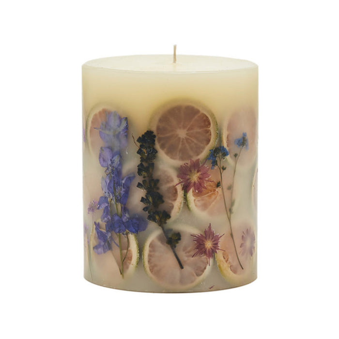 Rosy Rings Roman Lavender Small Round Botanical Candle