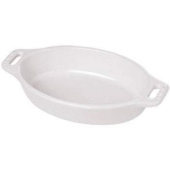 Staub Ceramic 2.4 Quart Oval Dish in White