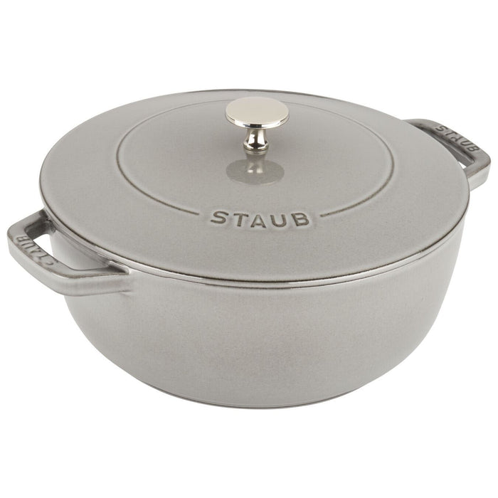 Staub Enameled Cast Iron 3.75 Qt  Essential French Oven in Graphite Grey