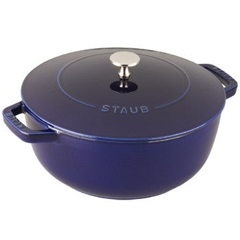 Staub Enameled Cast Iron 3.75 Qt  Essential French Oven in Dark Blue
