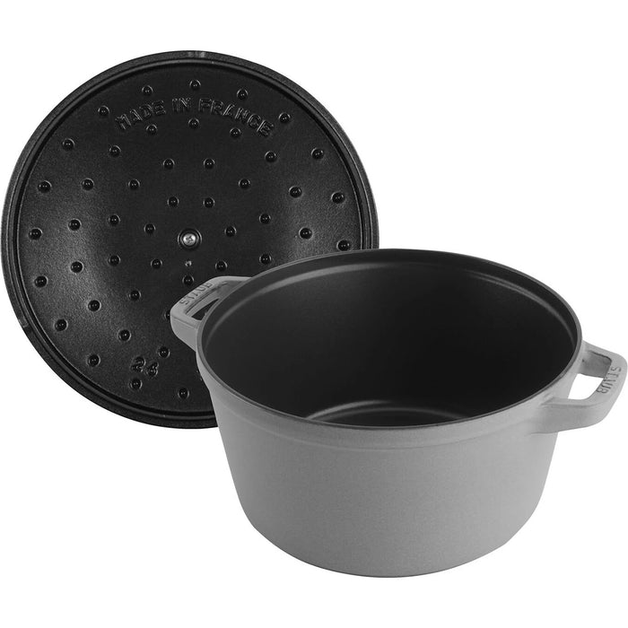 Staub Enameled Cast Iron Daily Pan with Glass Lid in Graphite Grey — Las  Cosas Kitchen Shoppe