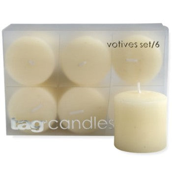 Tag Ivory Basic Votive Candle Set Of 6