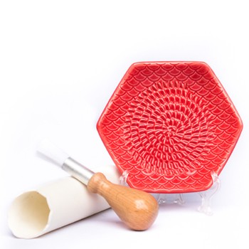 The Grate Plate Handmade Ceramic Grater in Red